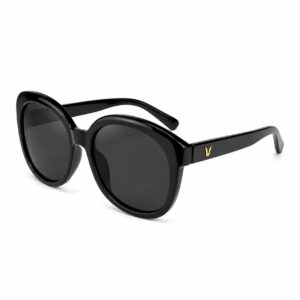عینک آفتابی زنانه مدل اورسایز مشکی به سبک جنتل مانستر وارداتی (Gentle Monster Inspired Black Oversized Sunglasses)