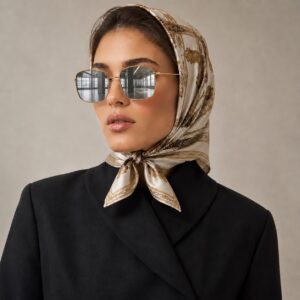 عینک آفتابی زنانه مدل اورسایز فلزی با لنز جیوه‌ای وارداتی